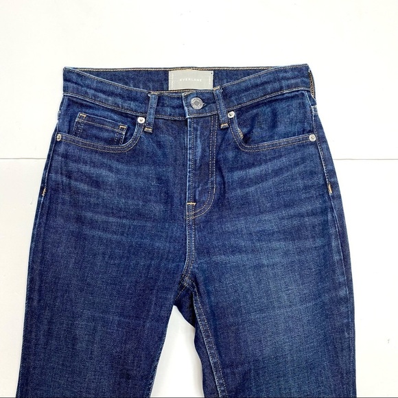 Everlane High Rise The Kick Crop Jean In Medium Washed - Picture 3 of 8